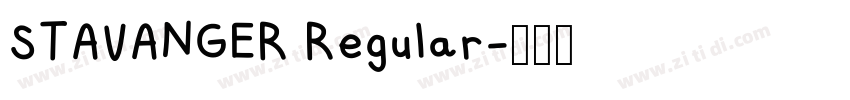 STAVANGER Regular字体转换